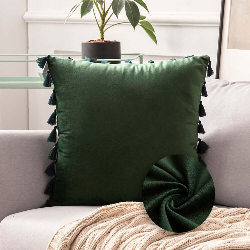 1 pcs Velvet Fringe Pillowcase Cover