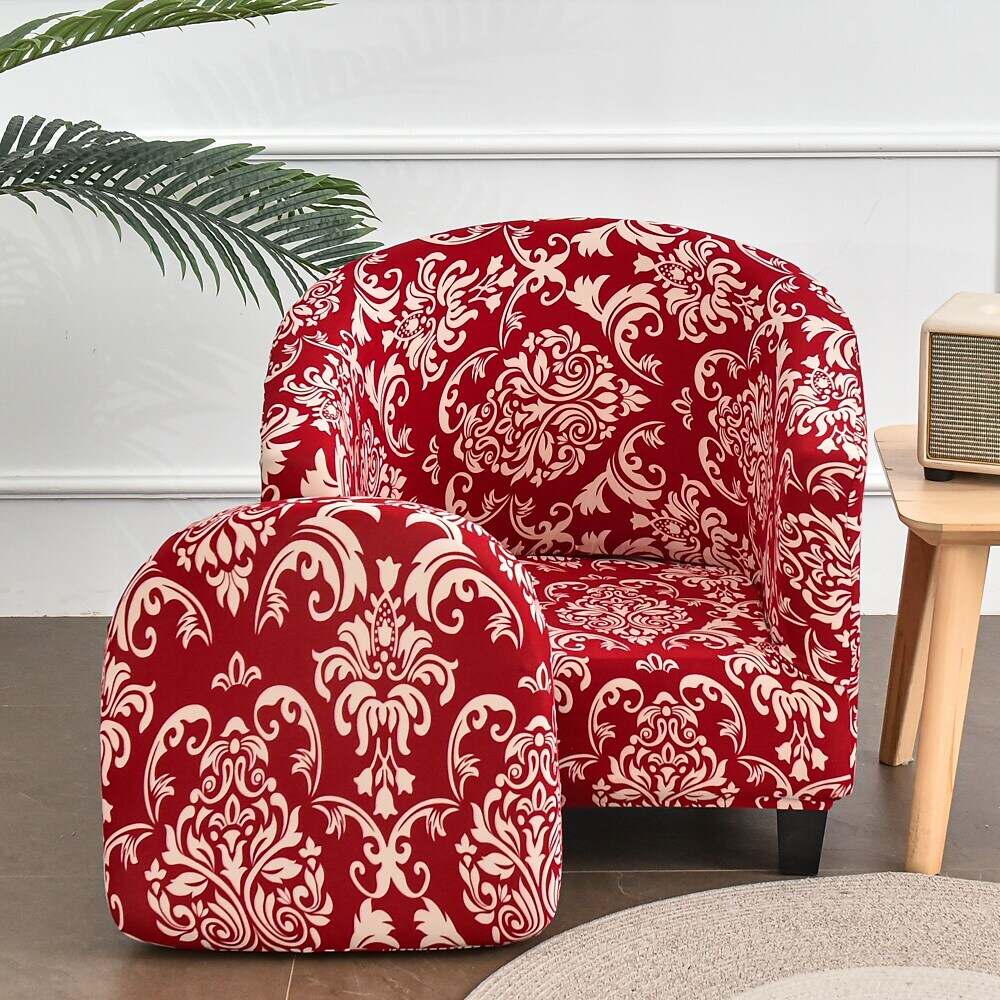 Stretch Club Chair Slipcover Tub Chair Cover with Seat Cushion Cover