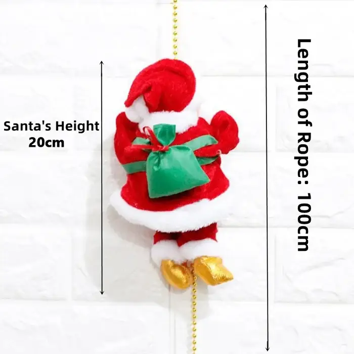 (🔥2023 BEST GIFT TO FAMILY🔥)Electric Chimney Climbing Santa Claus Musical Toys