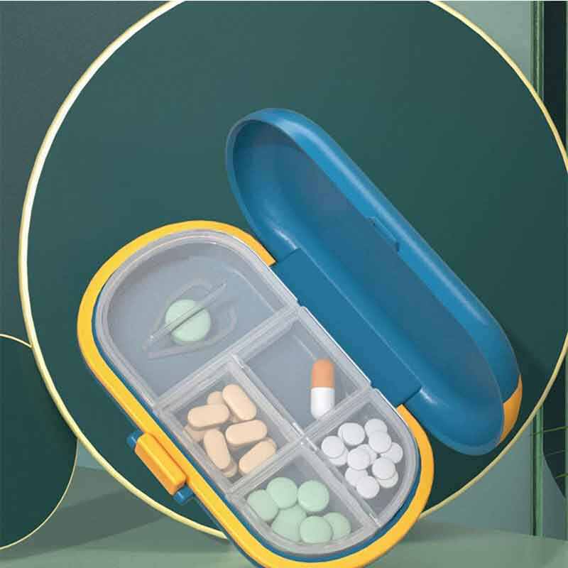 4 Compartments Portable Travel Pill Organizer