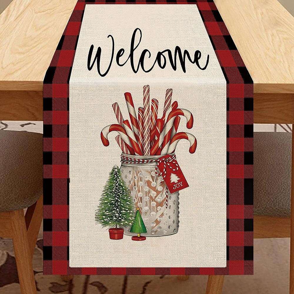 Christmas Classic Farmhouse Linens Table Runner