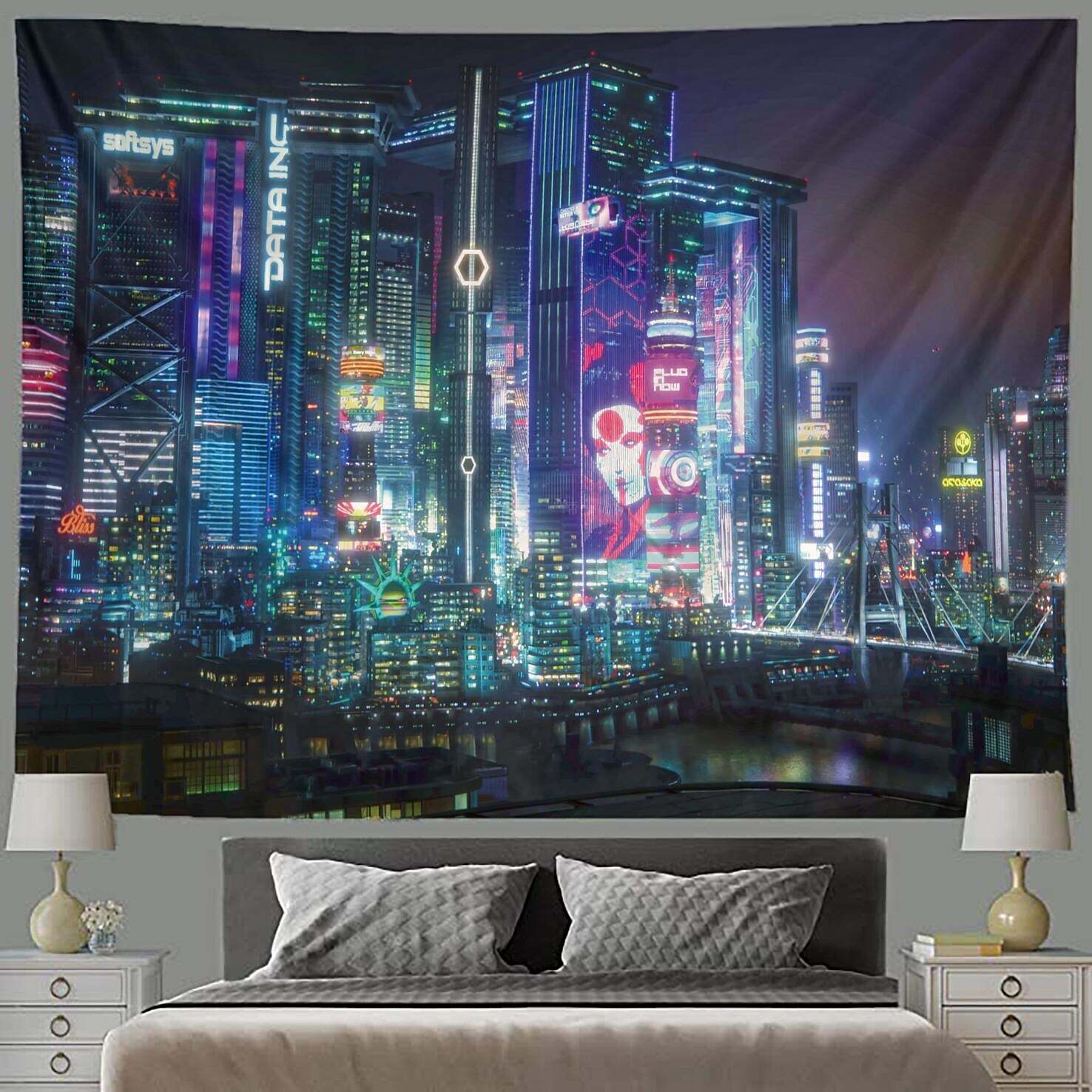 City Wall Tapestry Art Decor Photograph Backdrop