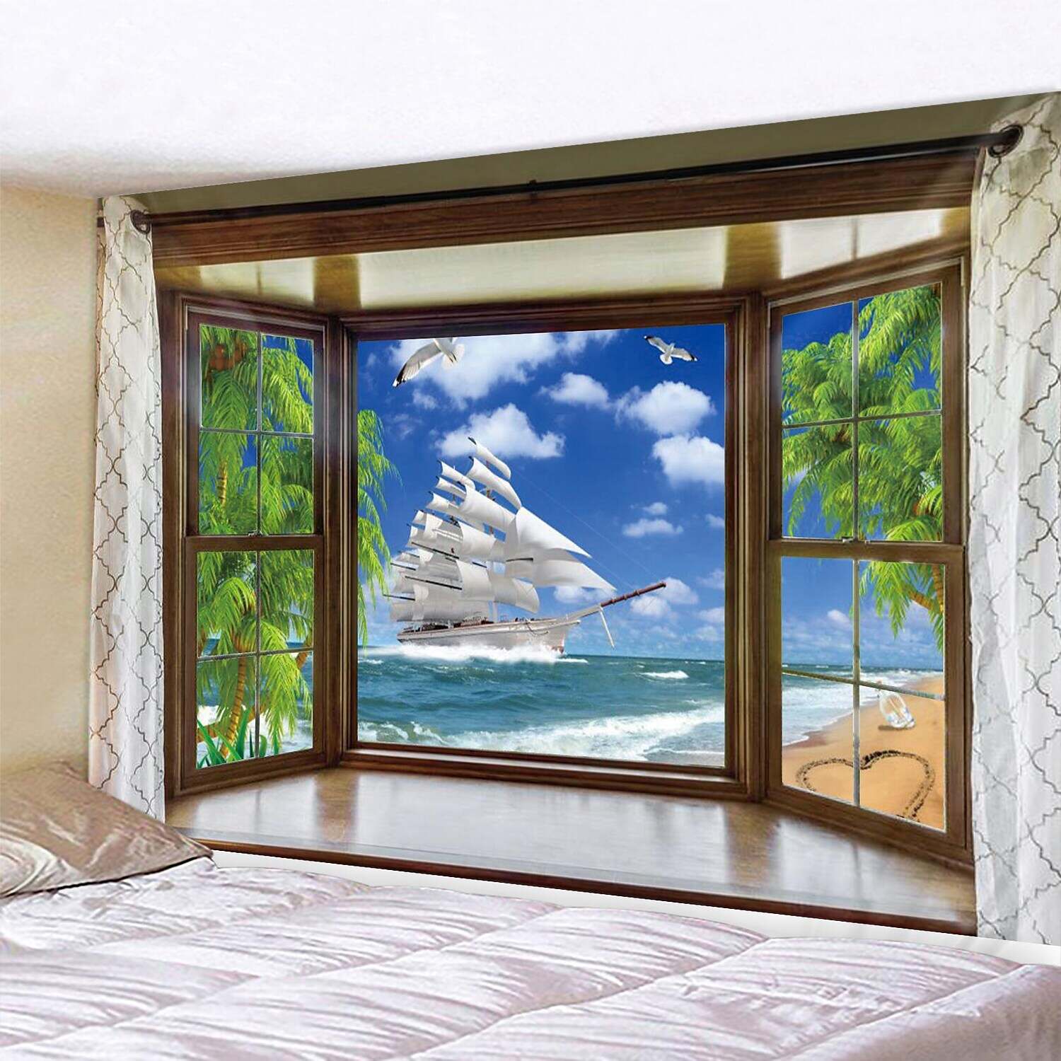 Landscape Large Wall Tapestry Window Art Decor