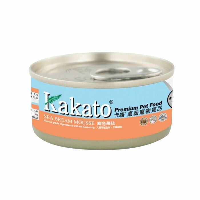 Kakato - Sea Bream Mousse (Dogs & Cats) canned 70g