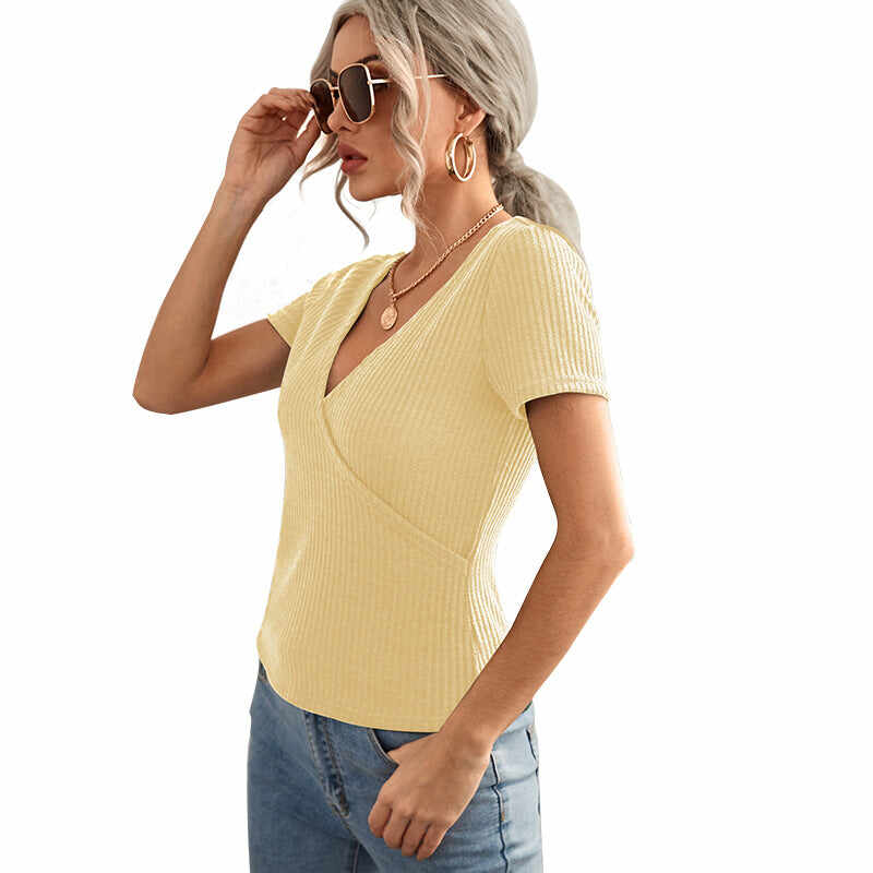 T-Shirt Bottoming Top Slim Pullover