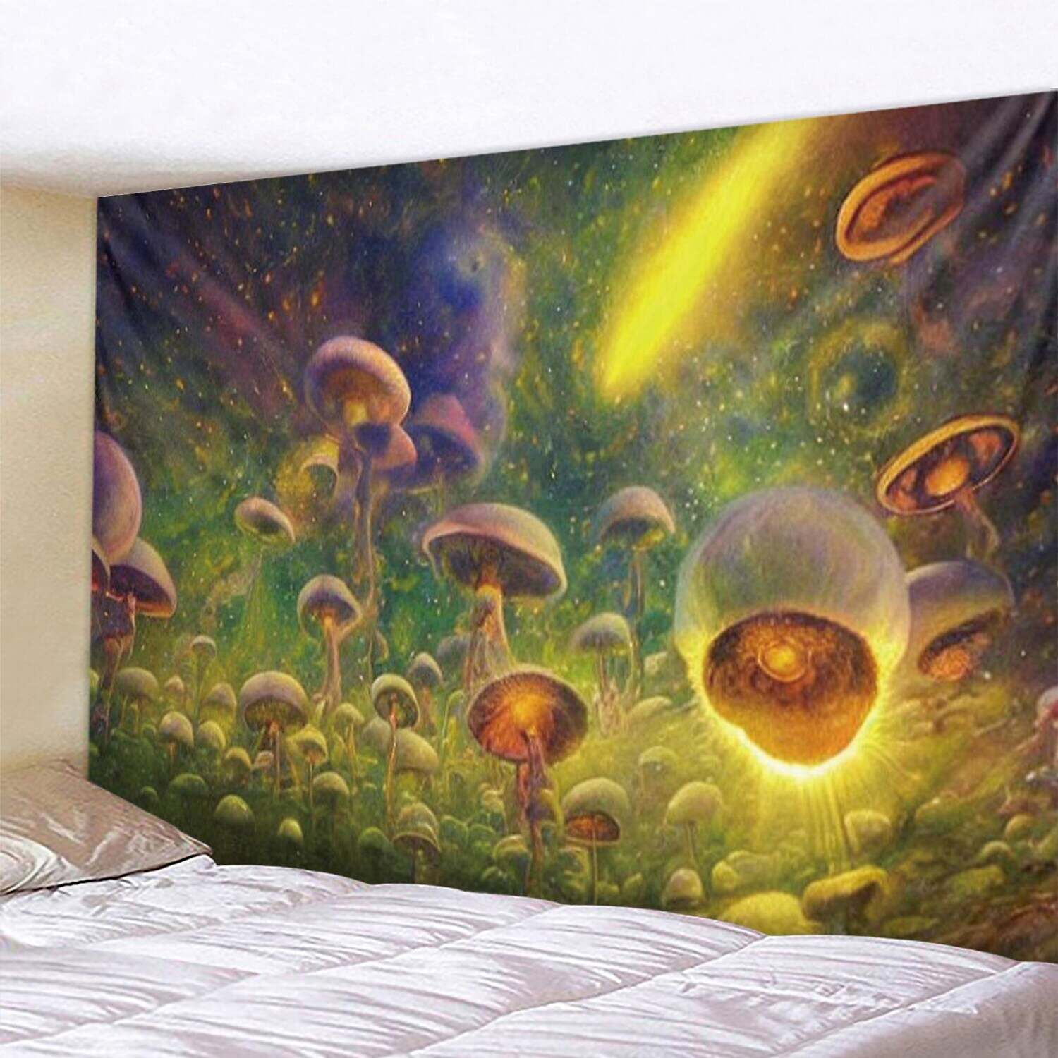 Trippy Mushroom Wall Tapestry Art Decor