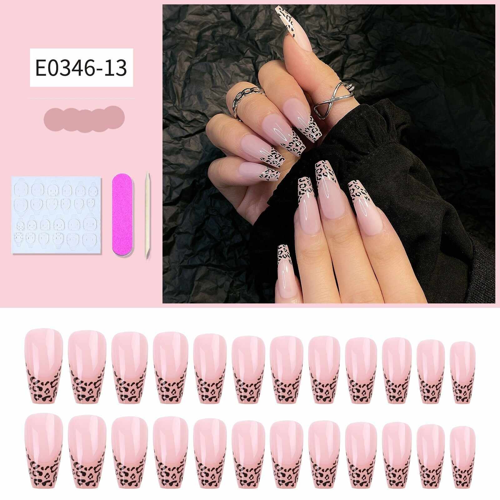 24 pcs/box matte ballerina false nails