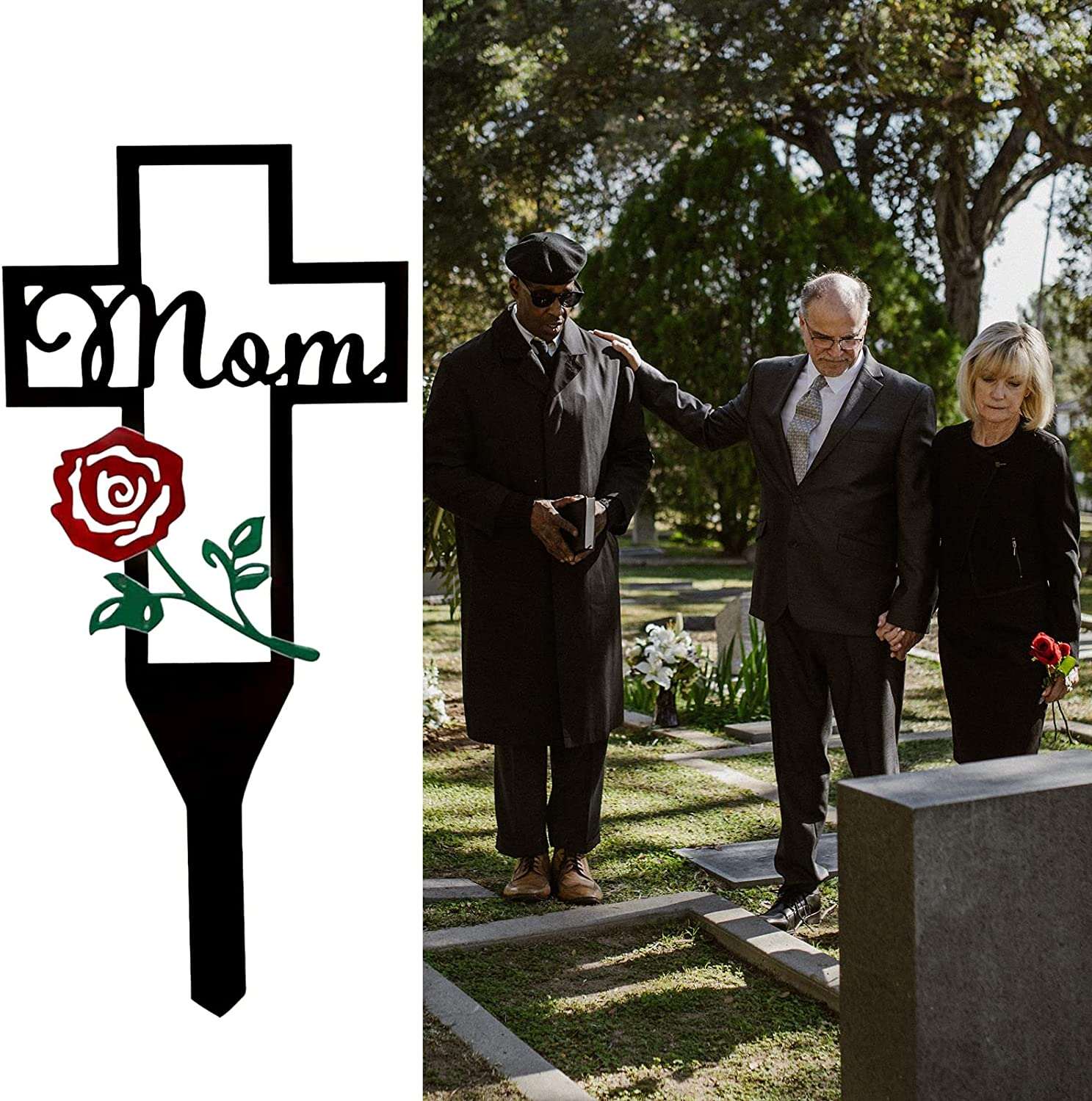 Hot Sale - Cemetery Memorial Cross Stake for Parents