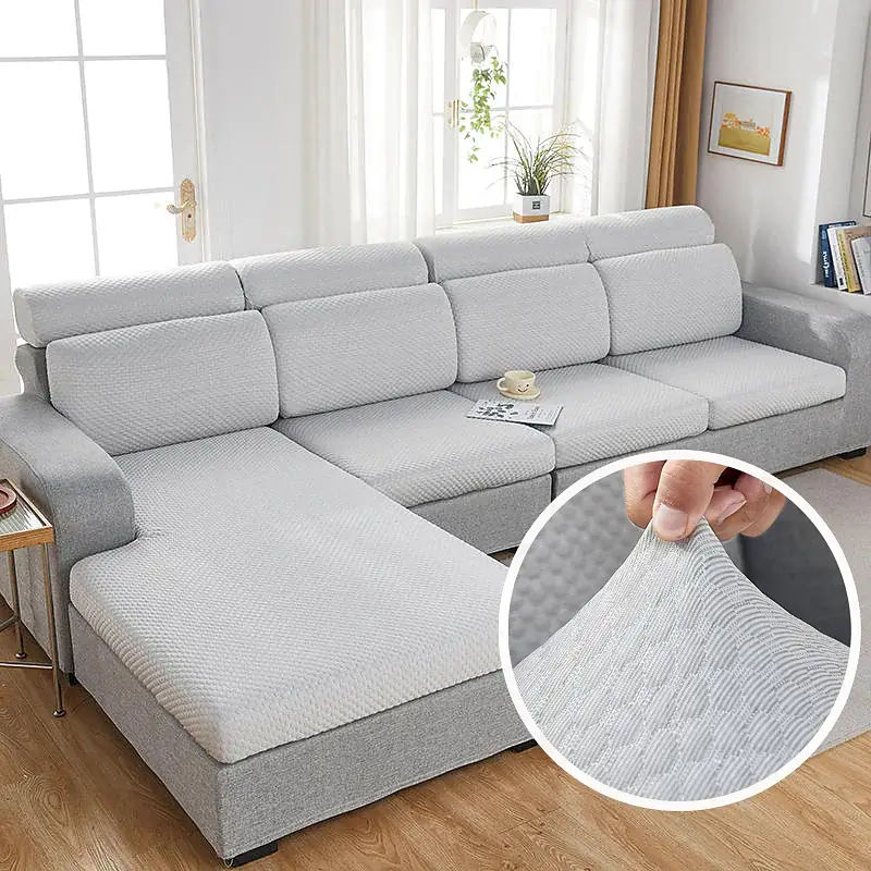 3D Doudou Grid Stretch Sofa Slipcover Couch