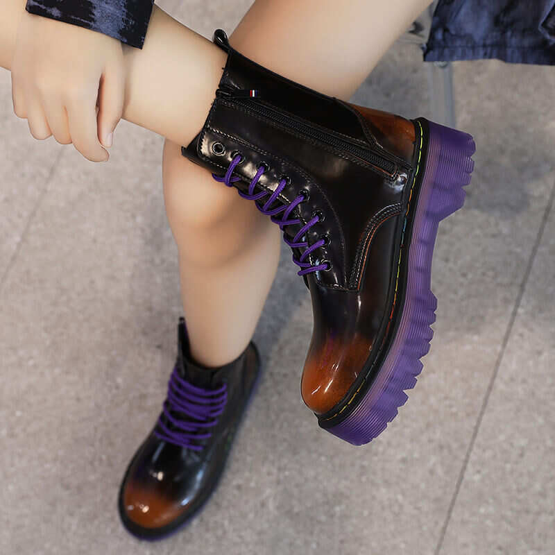 Fashion Trend Platform Leather Boots