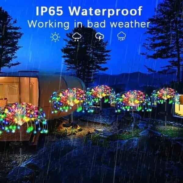 Last Day 47% OFF - Waterproof  Solar Garden Fireworks Lamp