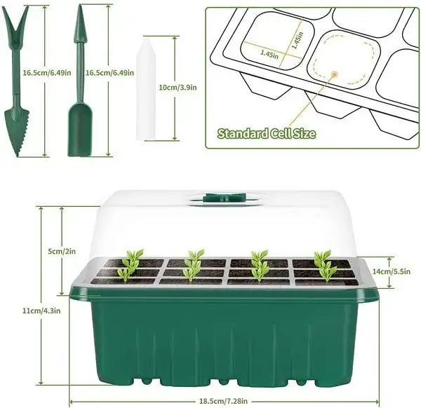 (🔥Spring Promotion 48% OFF) Seed Starter Trays with Grow Light