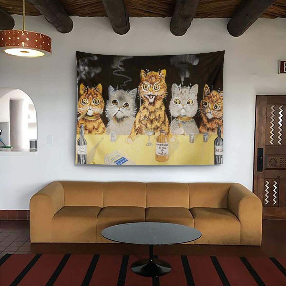 Funny Large Wall Tapestry Cat Art Decor Room