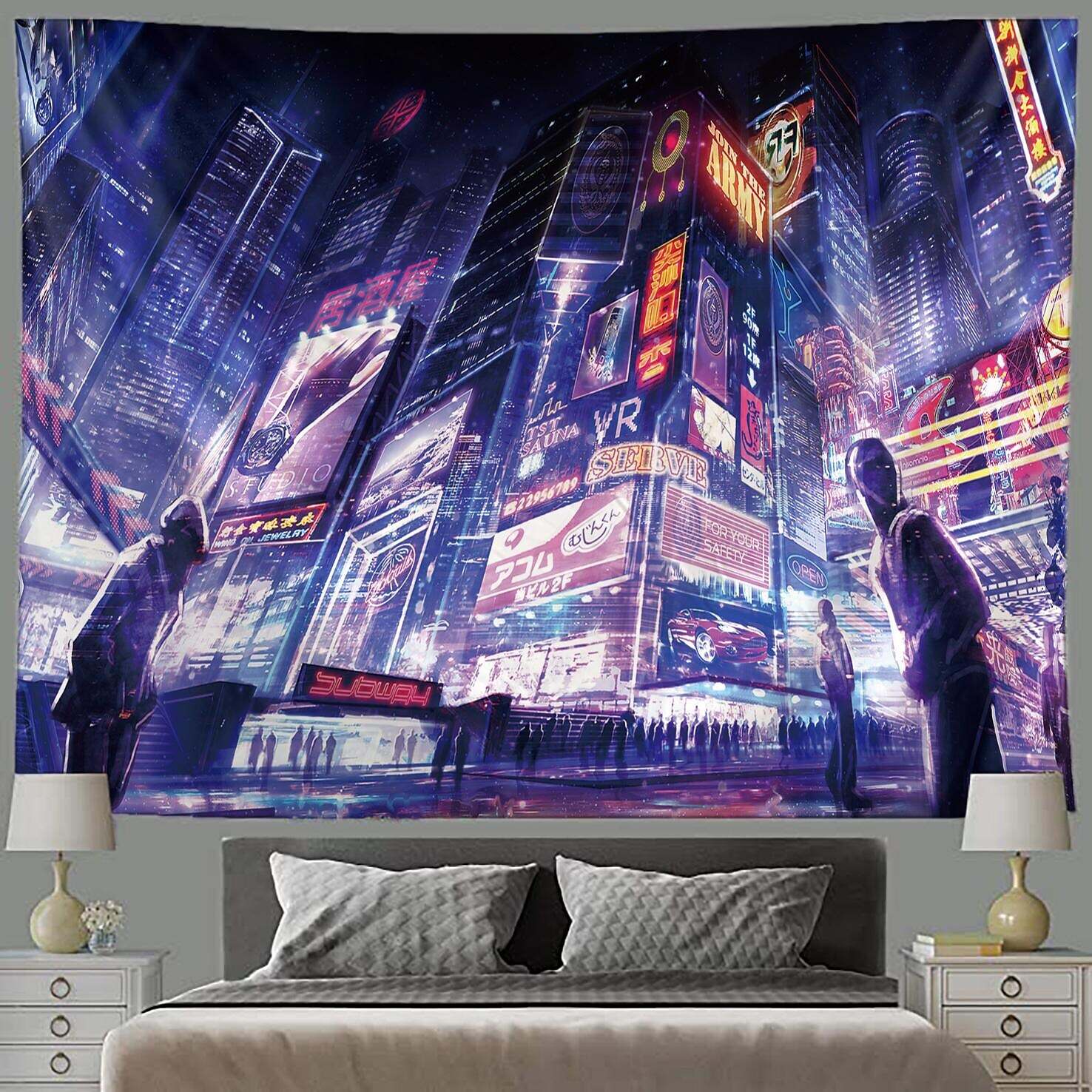 City City Wall Tapestry Art Decor Photograph Backdrop