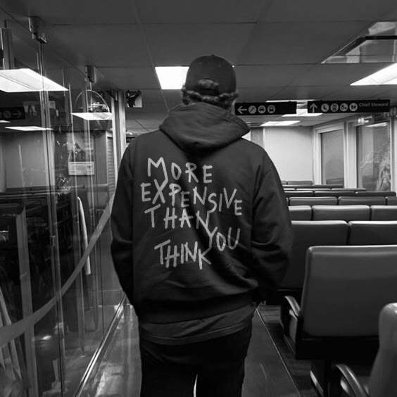 More expensive than you think print hoodie