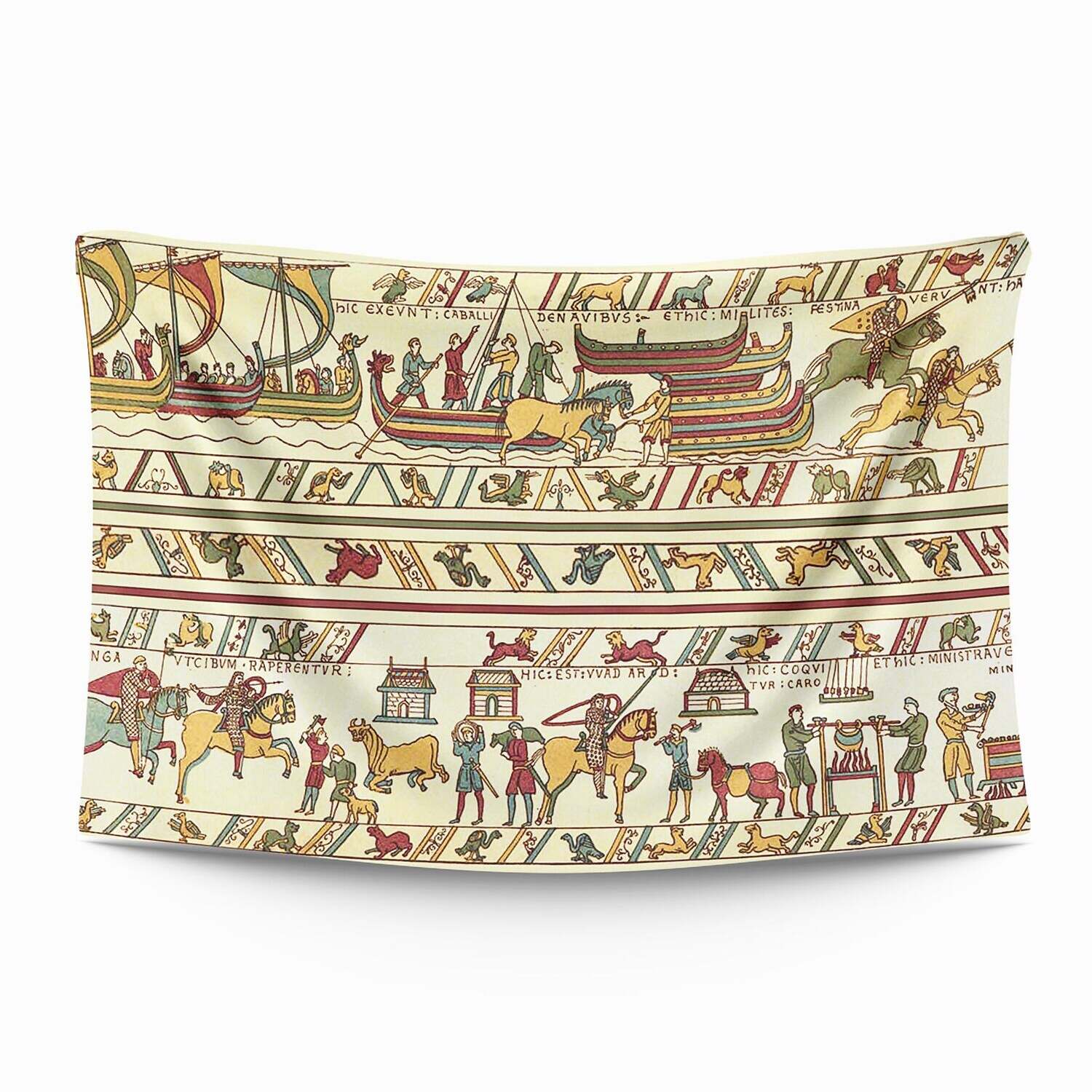 Medieval Bayeux Wall Tapestry Art Decor