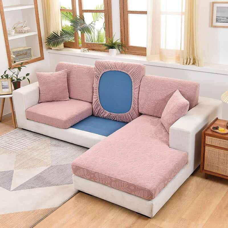 Sofa Seat Cushion Cover Jacquard Chair Cover Stretch Washable