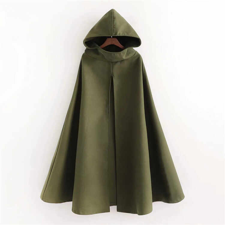 Mature Hooded Cloak Coat