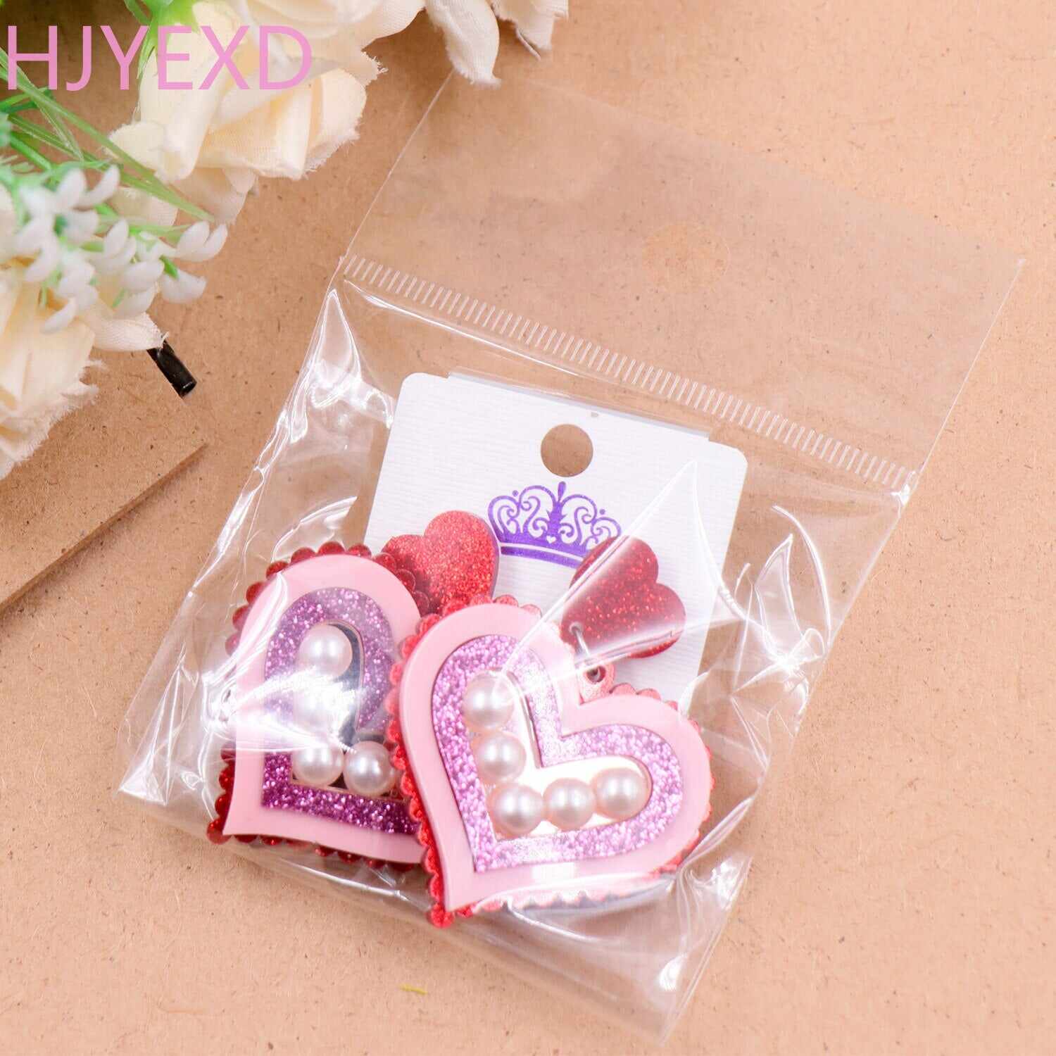 （1pair) Valentine Handmade Gift For Women Vintage Pearl Acrylic Heart Earrings Jewelry