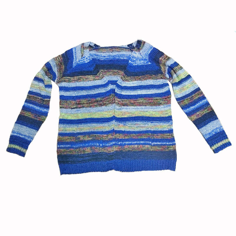 Knitted Women's Rainbow Stripe Sweater Jacket