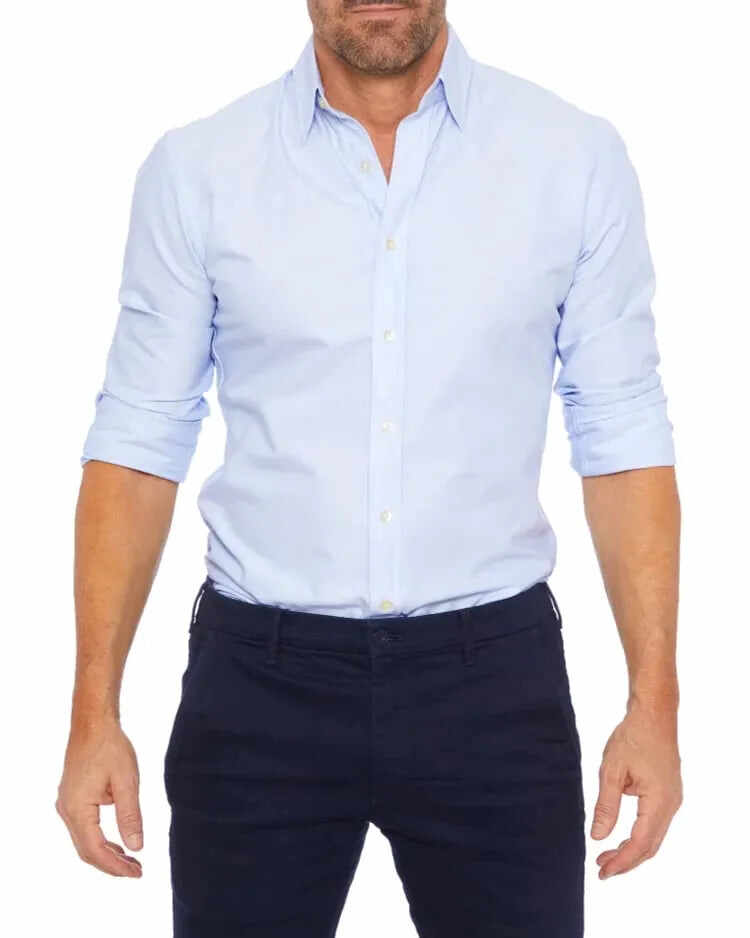 Men's Oxford Solid Color Zip Shirt-Buy 3 and get free shipping