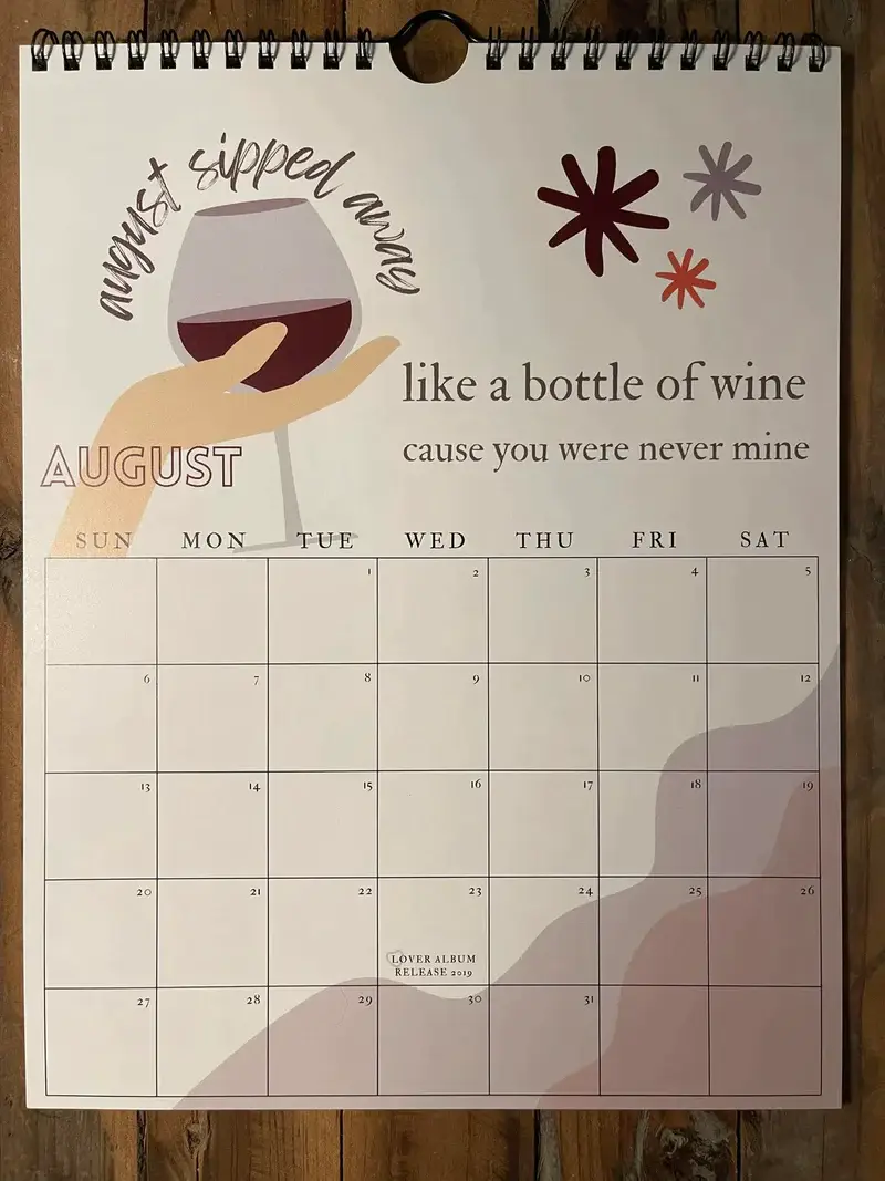 🎤📆 2024 Lyrics Wall Calendar-👍