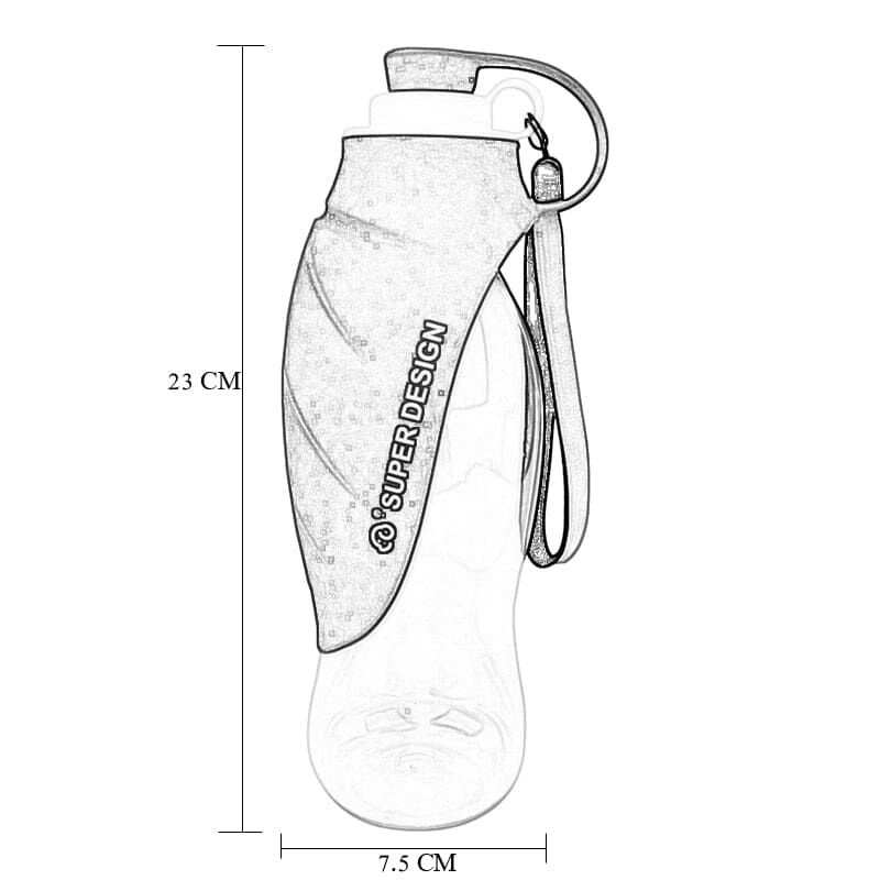 20 OZ Pet Water Bottle Leaf Design