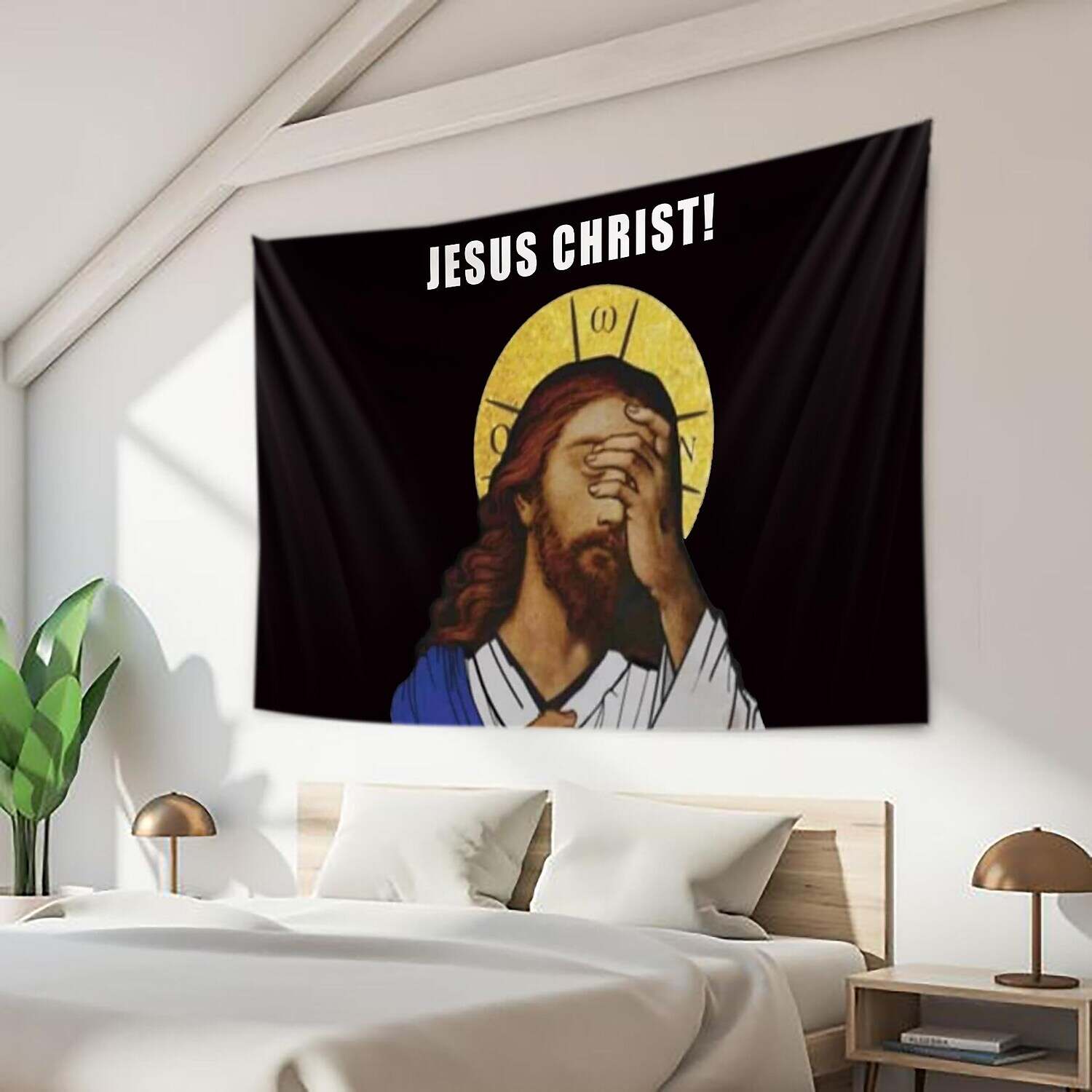 Funny Large Wall Tapestry Jesus Art Decor