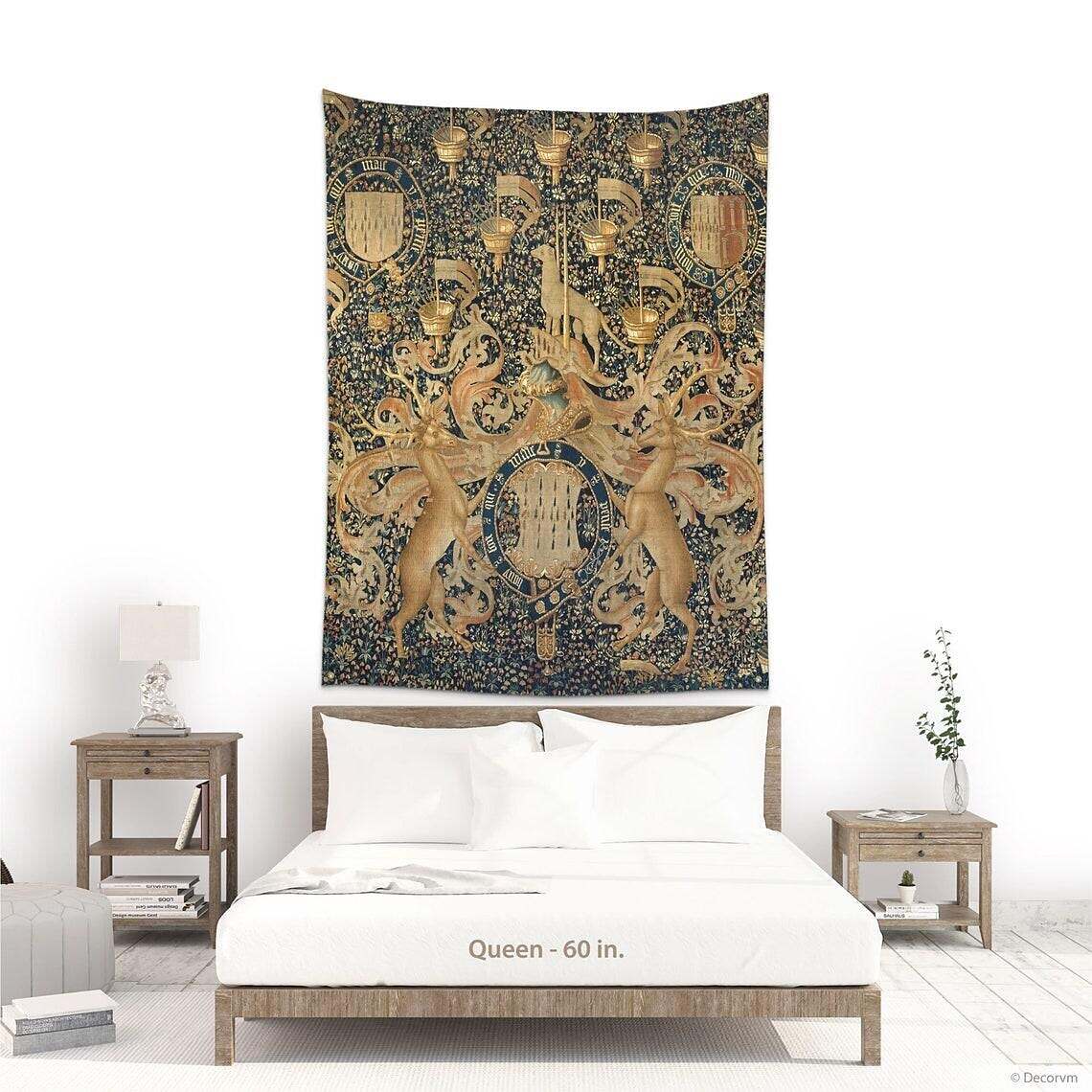 Medieval Painting Wall Tapestry Victoria Art Decor