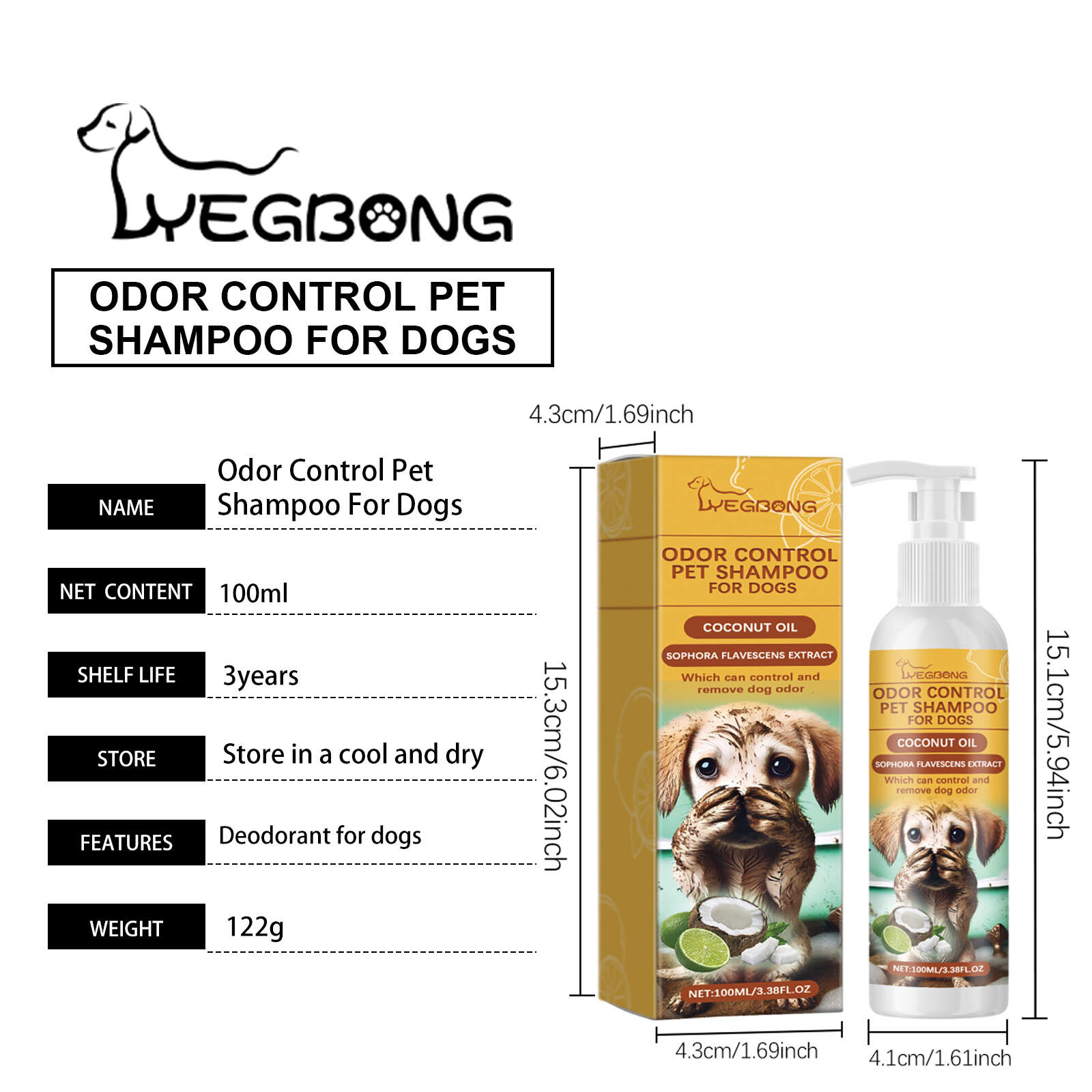 Odor Control Pet Shampoo For Dogs