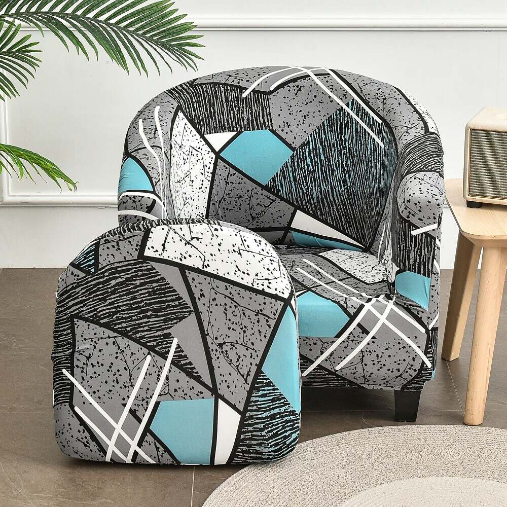 Stretch Club Chair Slipcover Tub Chair Cover with Seat Cushion Cover