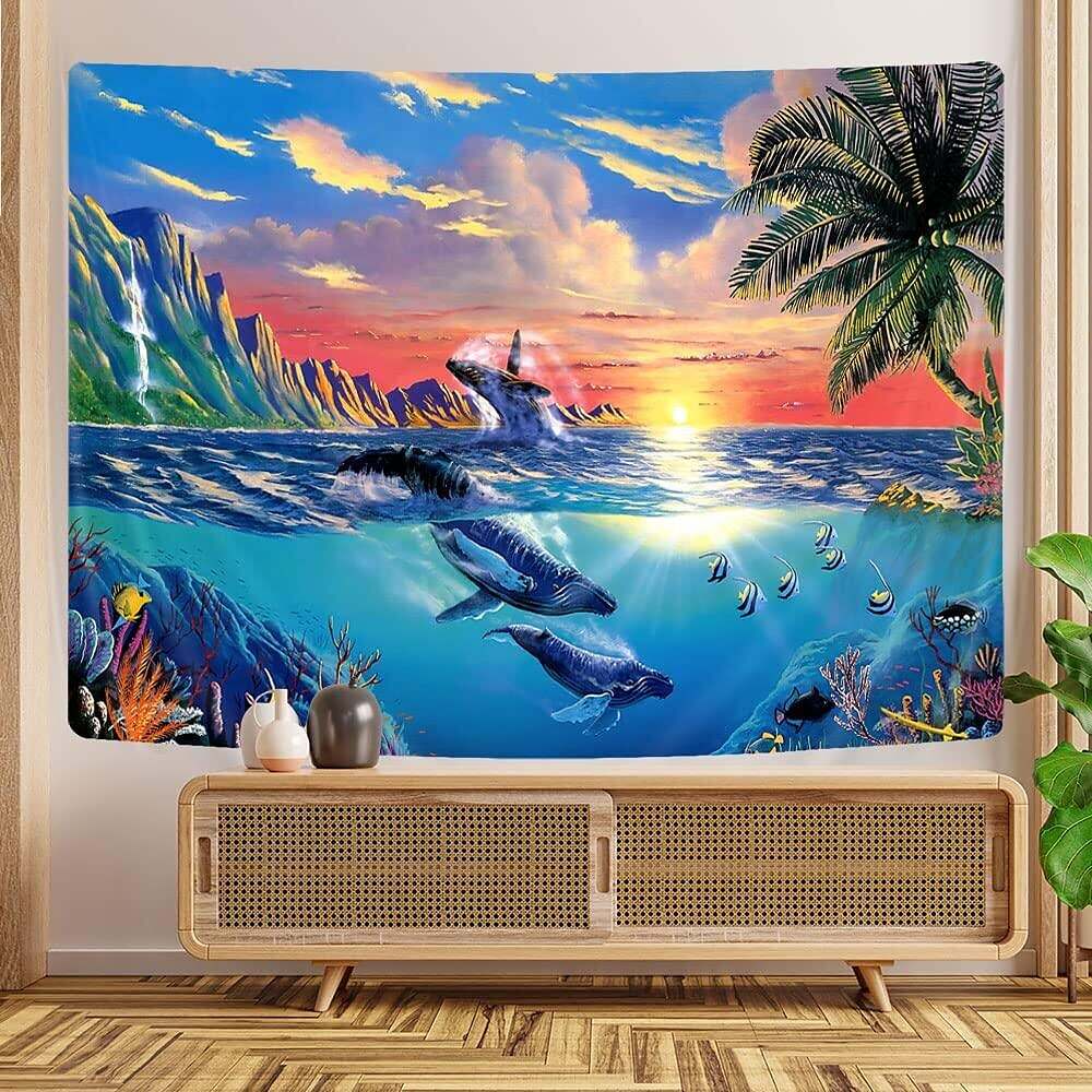 Ocean Dolphin Wall Tapestry Art Decor