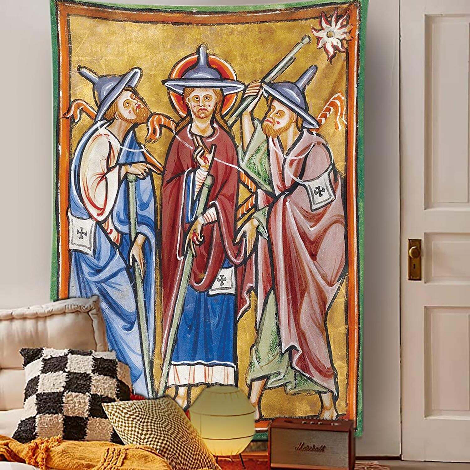 Medieval Painting Wall Tapestry Art Decor