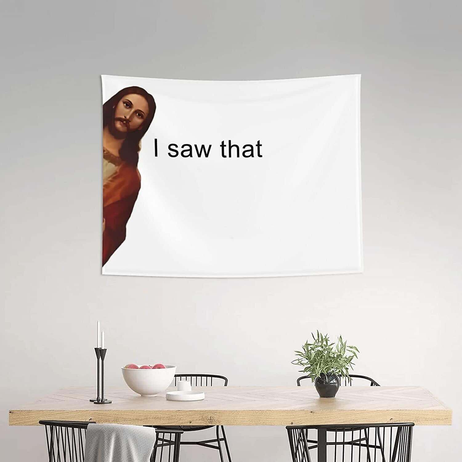 Funny Jesus Large Wall Tapestry Art Decor Hanging Home