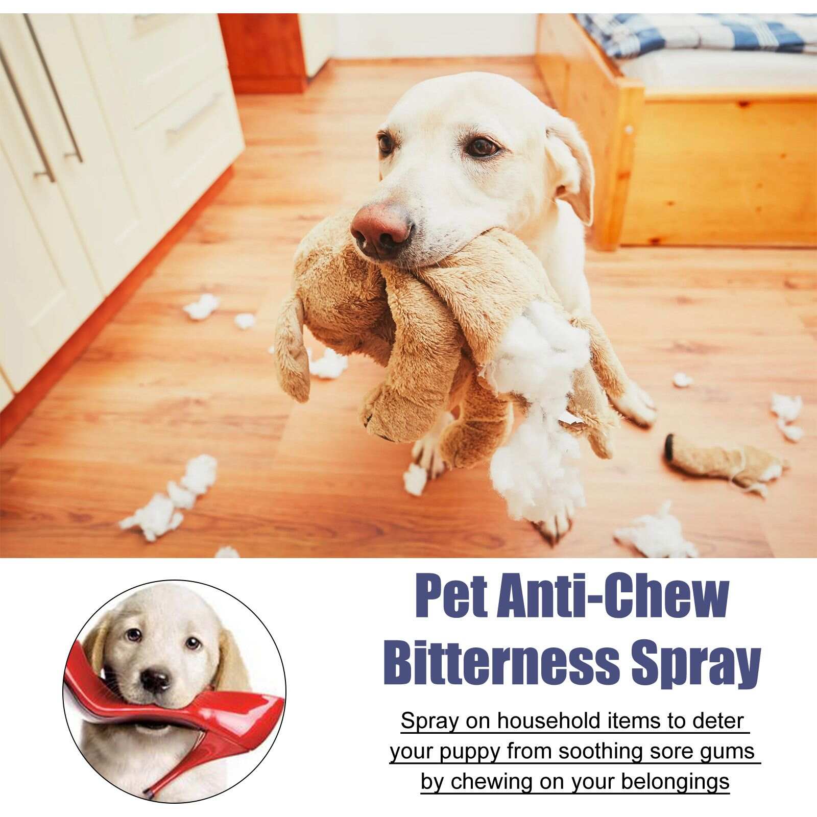 Bitter anti chew spray for pets can prevent dogs from chewing tables, chairs and legs and scratching sofa spray