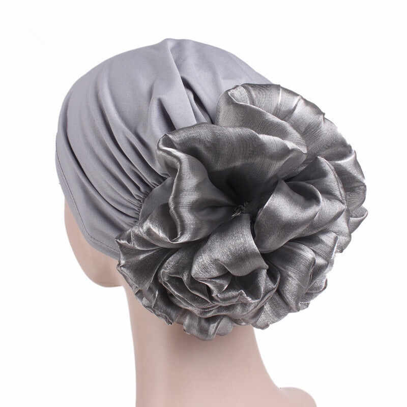 Woman Big Flower Turban Hair Accessories