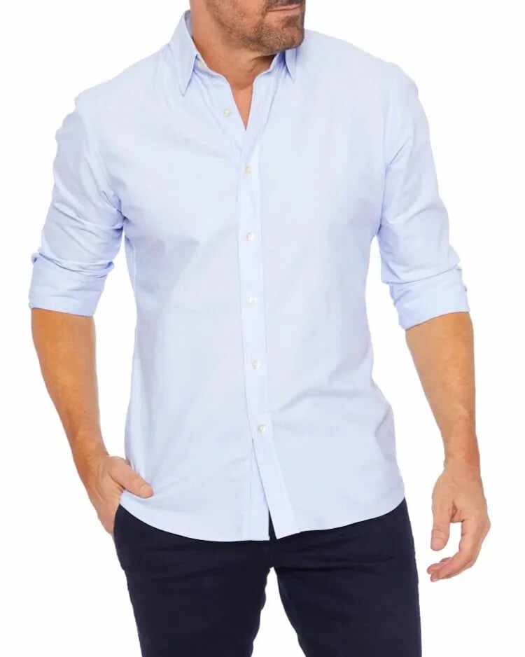 Men's Oxford Solid Color Zip Shirt-Buy 3 and get free shipping