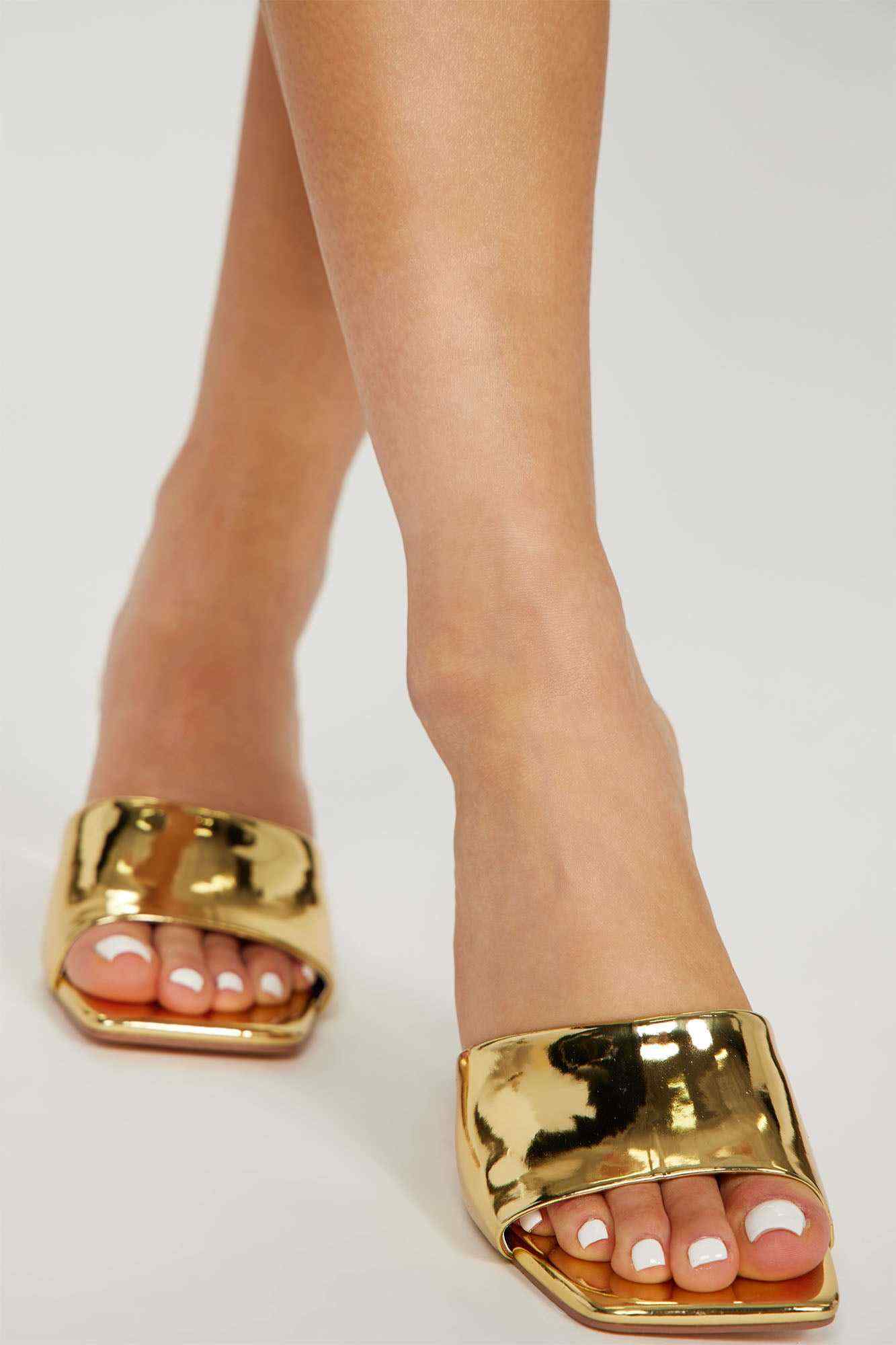 Meant To Last Heeled Mules    Gold