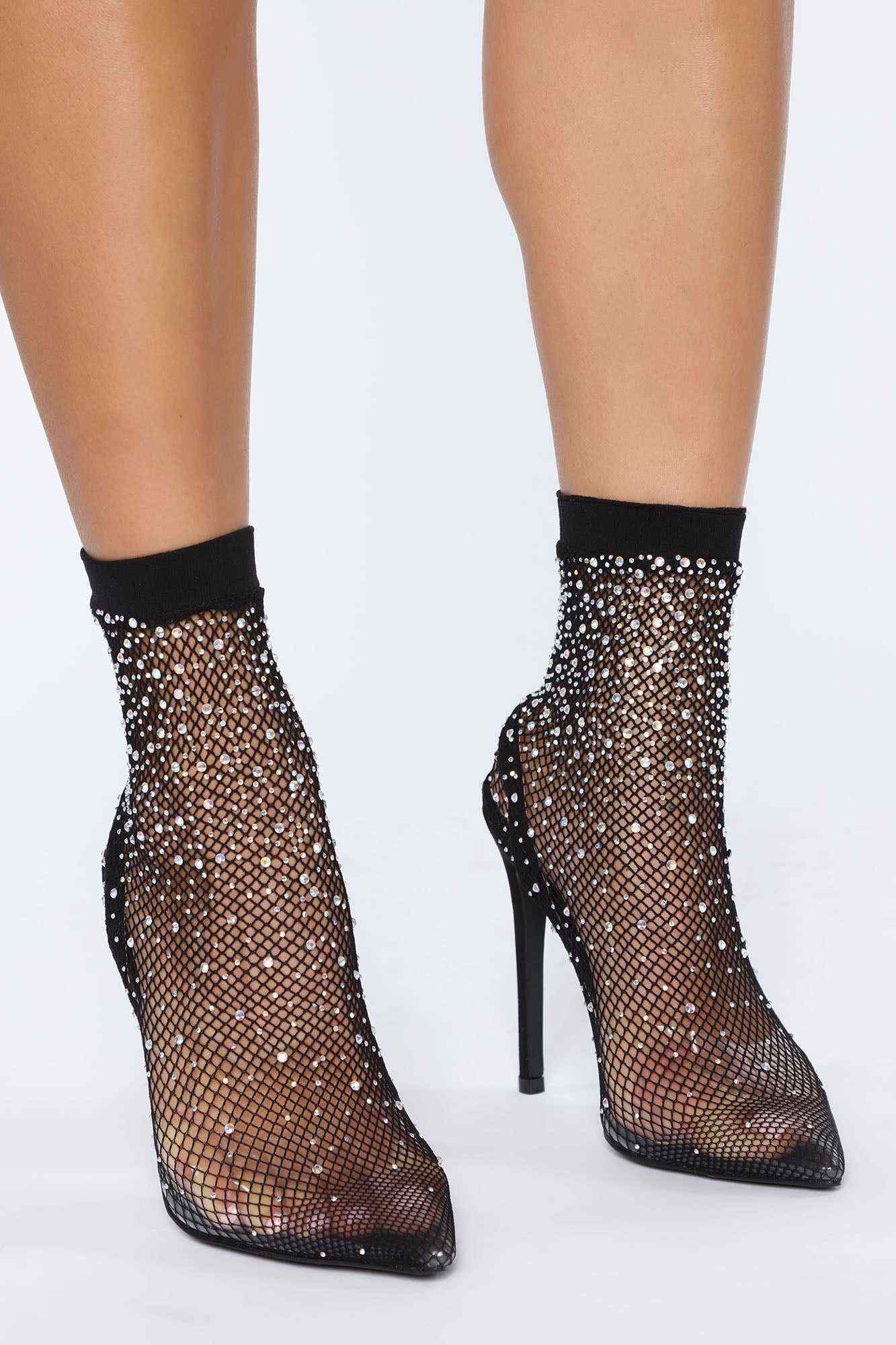 Highly Classified Rhinestone Pump   Black