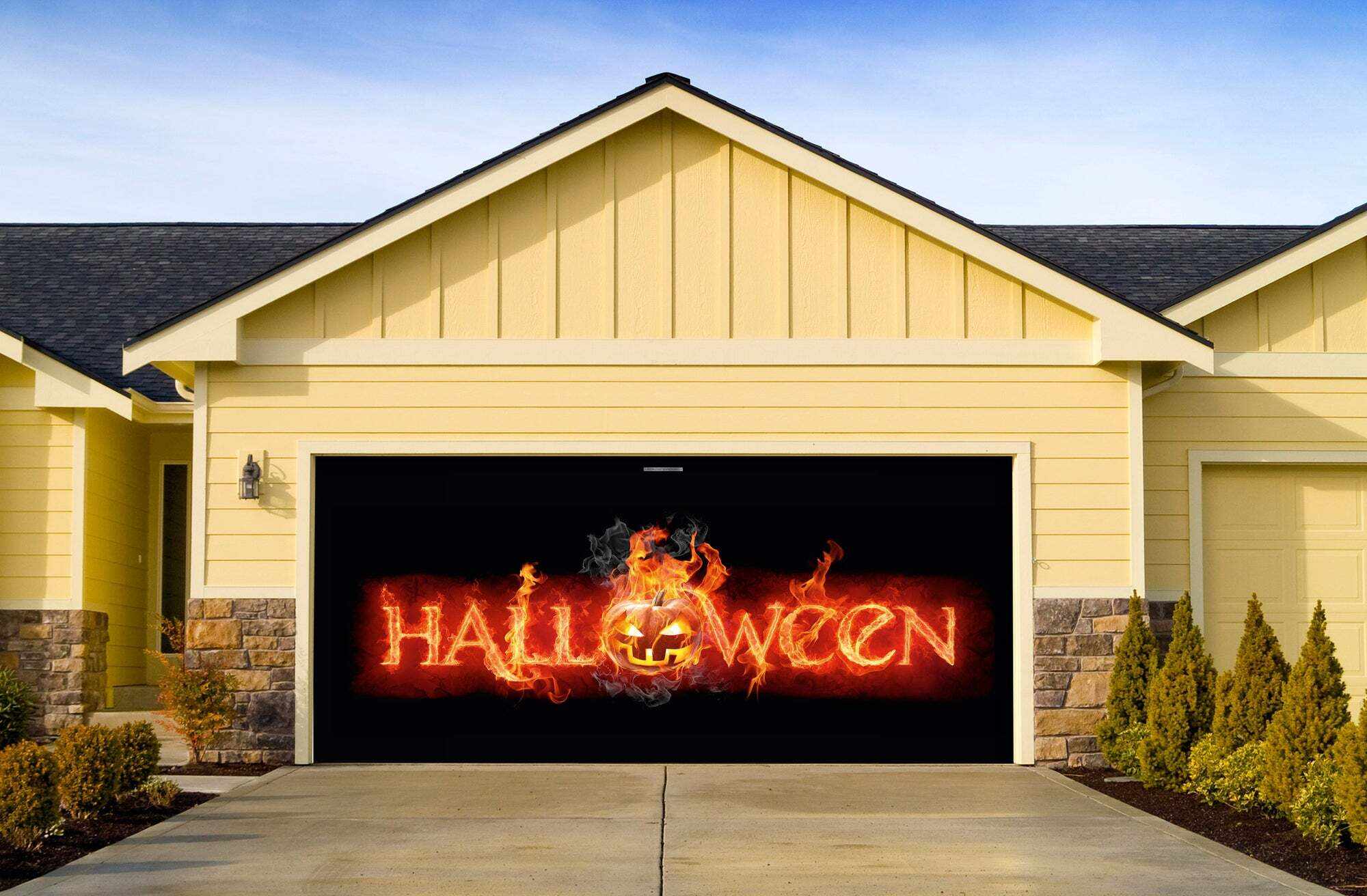 7' x 16' garage poster motif HALLOWEEN