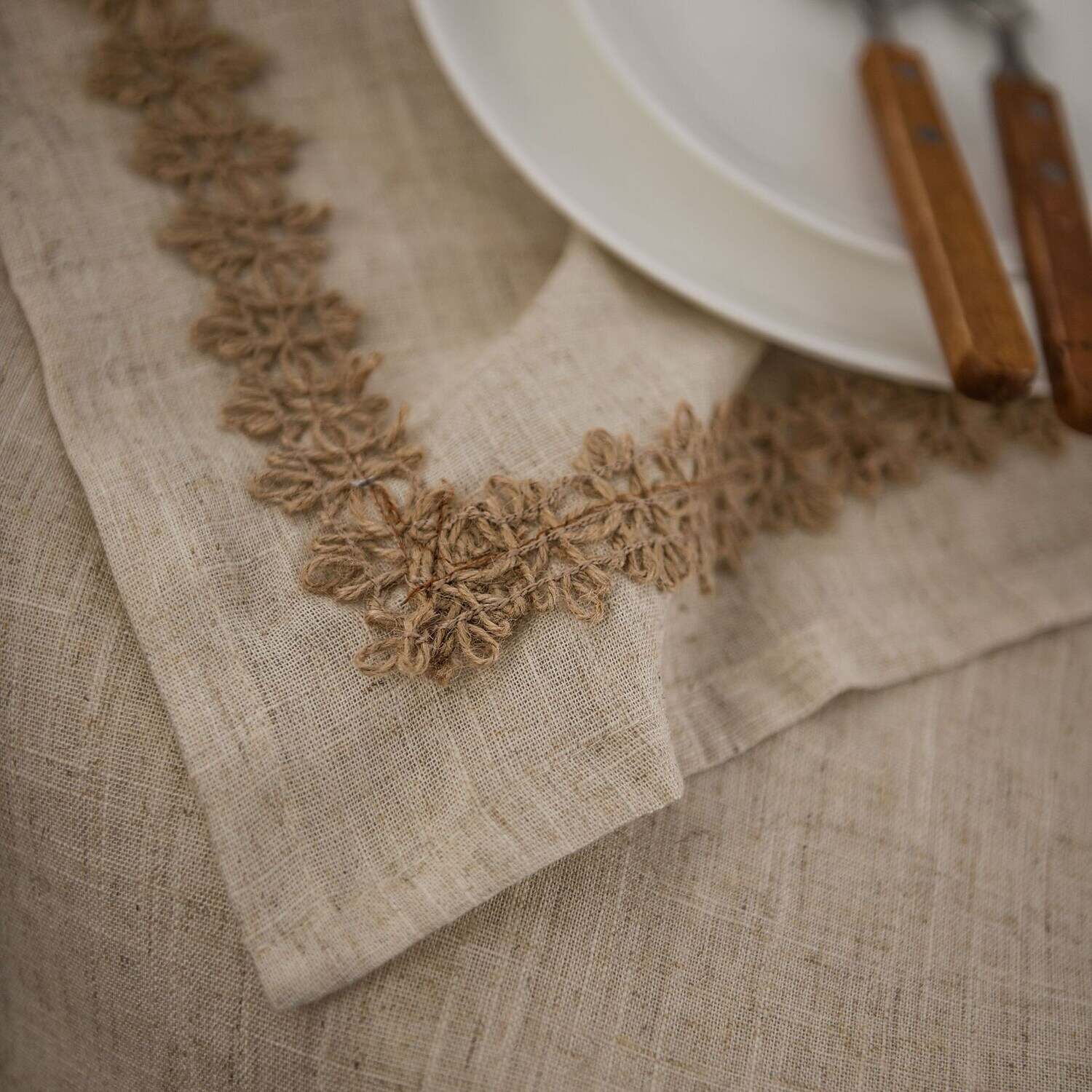 Farmhouse Style Pastoral Tablecloth Cotton Linen Fabric Table Cloth