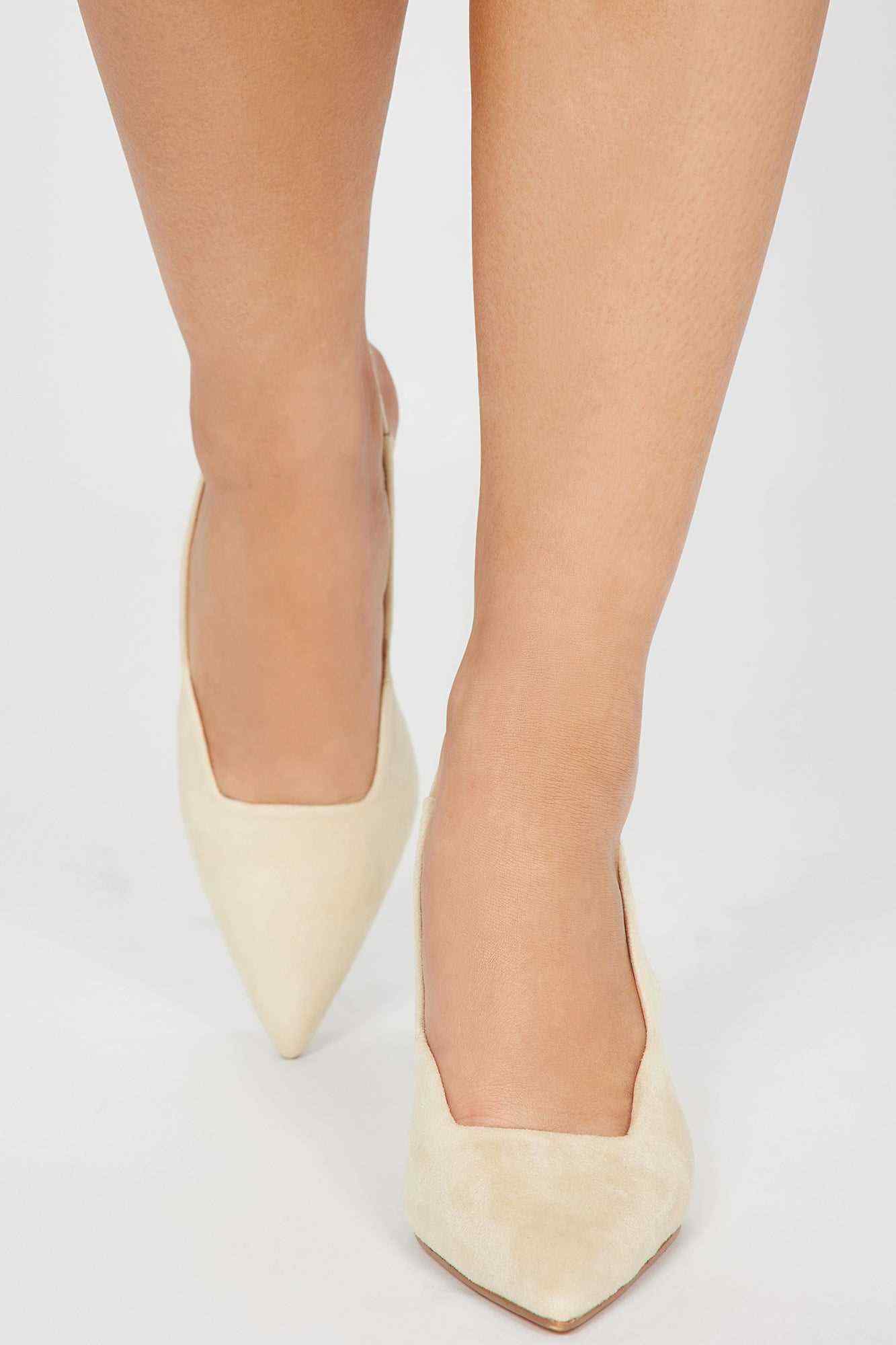 Basic Needs Slingback Pumps   Cream