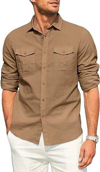 New men's casual commuter shirt, warm, comfortable and easy to clean - Buy 3 and get free shipping