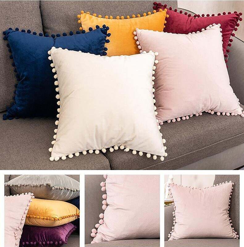 1pc Velvet  Sofa Pillow Cover