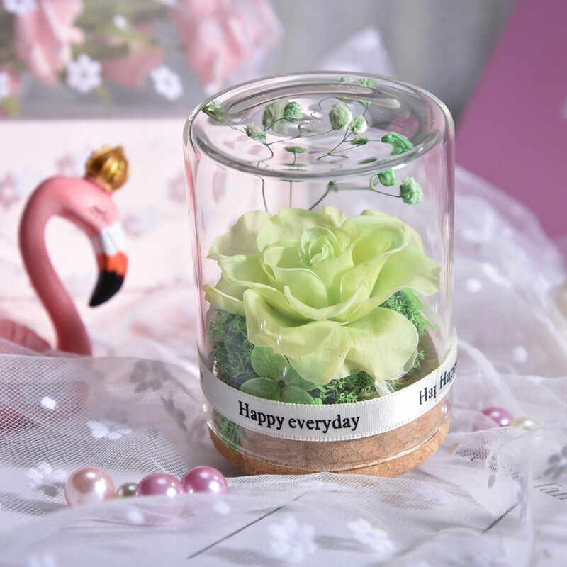 Rose Real Flower Glass Gift for Valentine's Day