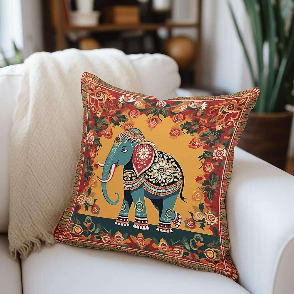 Ethnic Elephant Pillow Cover 4PC