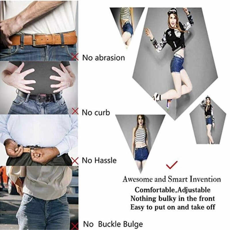 Free Buckle Women Stretchy Belt