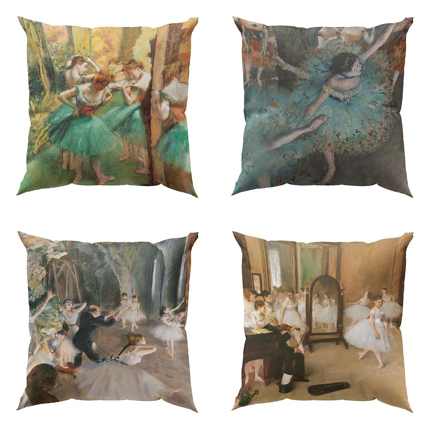 Edgar Degas Painting Double Side Pillow Cover 4PC Ballerina Soft