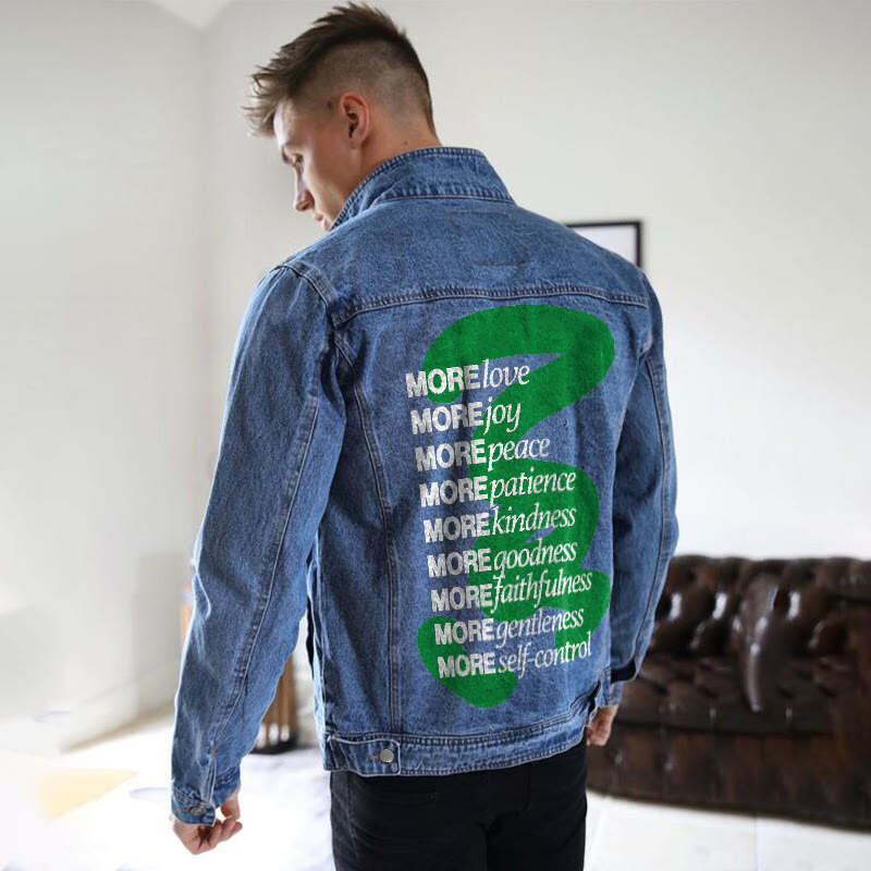 More Love Print Men's Jacket