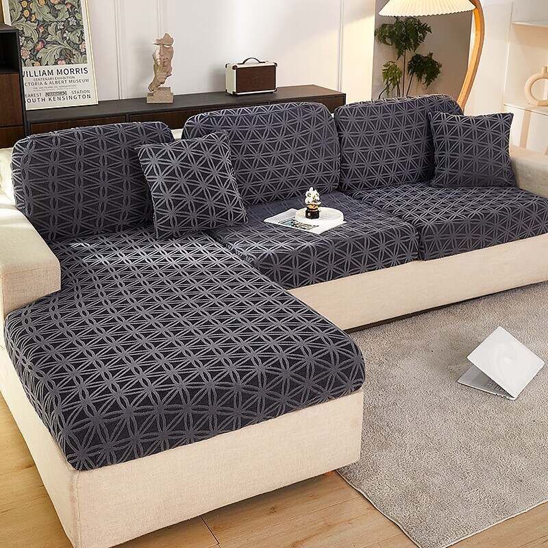 Textured Stretch Sofa Seat Cushion Cover Slipcover